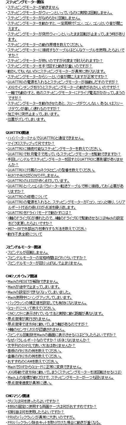 よくある質問と答え